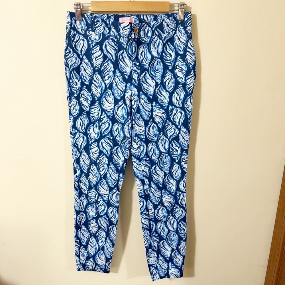 Lilly Pulitzer Blue Pants Size 6 Faux Pockets Summer Beach Vacation